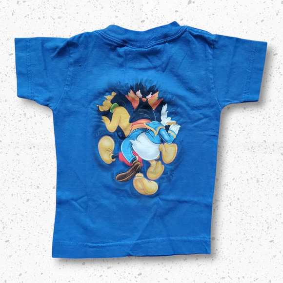 Vintage Early Y2K Disney World Character Burst Through T-Shirt Kids 18M - Picture 2 of 5